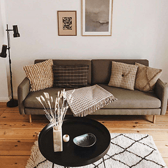Wohnzimmer im skandinavischen Stil Inspiration für ein Sofa